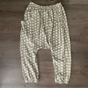 Jaded Gypsy Gypsy Jogger Harem Cotton Pull-on Cropped Pants Stars print Sz S/M